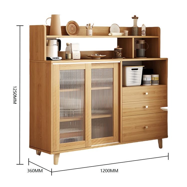 収納キャビネット リビング収納 壁面収納 キャビネット 収納棚 台所用 リビング用 ロビー 引き出し スライド式扉 丸型取っ手 丈夫な脚 R加工 分類収納 耐久性 実用 スタイリッシュ ナチュラル カスタマイズ可能 JYCWG-N003