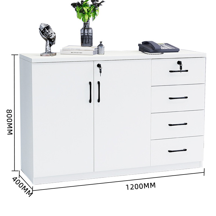 リビングキャビネット オフィスキャビネット 小物収納 扉付き収納 引き出し 大容量収納 ホワイト カスタマイズ可能 BGCWG-N016
