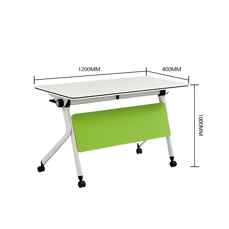 会議テーブル 中型会議テーブル ミーティングテーブル 折りたたみ可能なテーブル 会議室用 事務用 商談用 収納棚 キャスター 折りたたみ コンパクト 幕板付き 便利 丈夫 シンプル ホワイト カスタマイズ可能 HYZ-N038