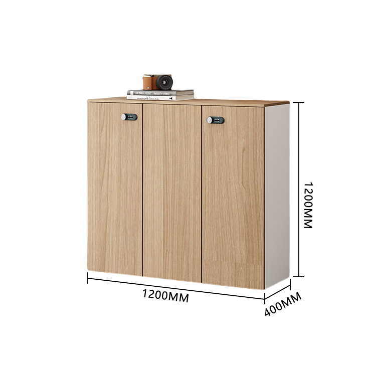 収納キャビネット 役員用キャビネット ダイヤル錠 扉付き収納 おしゃれ シンプル ウォールナット カスタマイズ可能 BGCWG-N044