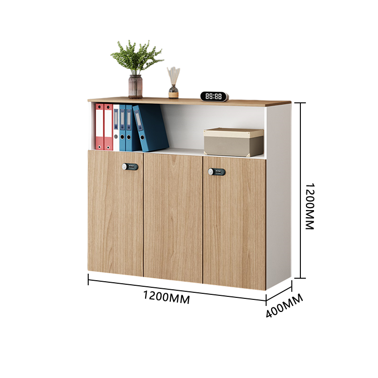 収納キャビネット 役員用キャビネット ダイヤル錠 扉付き収納 おしゃれ シンプル ウォールナット カスタマイズ可能 BGCWG-N044