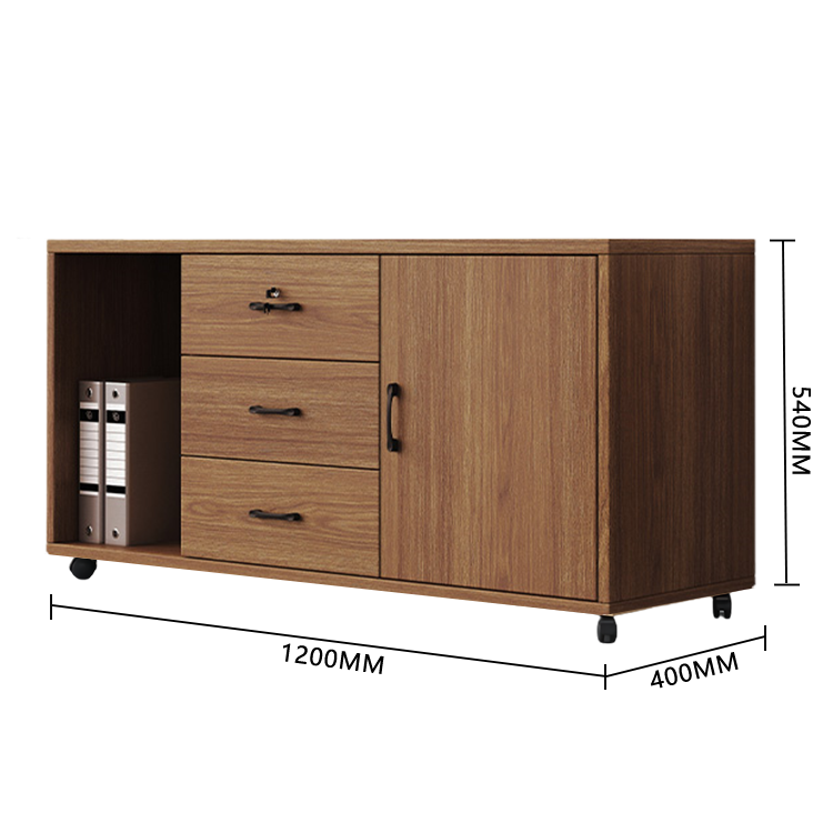 オフィスキャビネット サイドワゴン 鍵付き 引き出し 大容量収納 キャスター 分類収納 おしゃれ シンプル ナチュラル BGCWG-N051