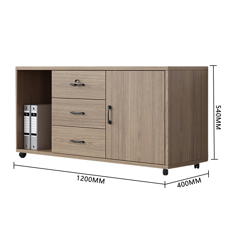 オフィスキャビネット サイドワゴン 鍵付き 引き出し 大容量収納 キャスター 分類収納 おしゃれ シンプル ナチュラル BGCWG-N051