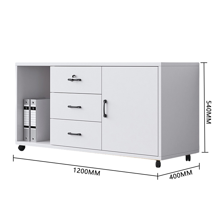 オフィスキャビネット サイドワゴン 鍵付き 引き出し 大容量収納 キャスター 分類収納 おしゃれ シンプル ナチュラル BGCWG-N051