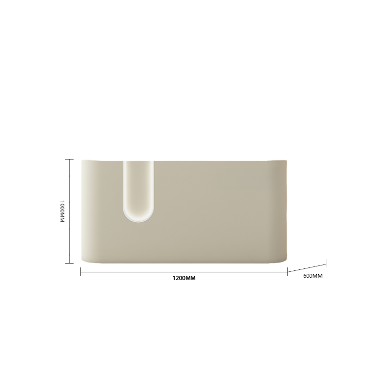 受付カウンター レジカウンター 店舗用 サロン LEDライト 大容量収納 ベージュ カスタマイズ可能 JDQT-BODS-N019