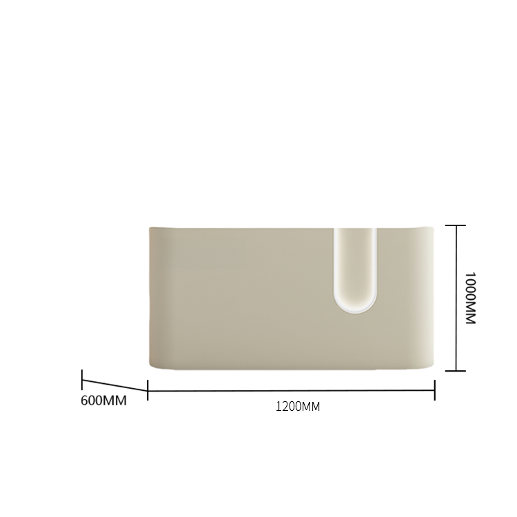 受付カウンター レジカウンター 店舗用 サロン LEDライト 大容量収納 ベージュ カスタマイズ可能 JDQT-BODS-N019