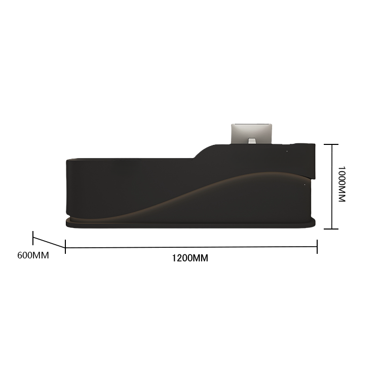受付カウンター レジカウンター 受付台 エントランス受付 サロン 引き出し 大容量 グレー カスタマイズ可能 JDQT-BODS-N015
