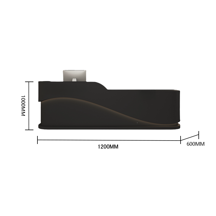 受付カウンター レジカウンター 受付台 エントランス受付 サロン 引き出し 大容量 グレー カスタマイズ可能 JDQT-BODS-N015