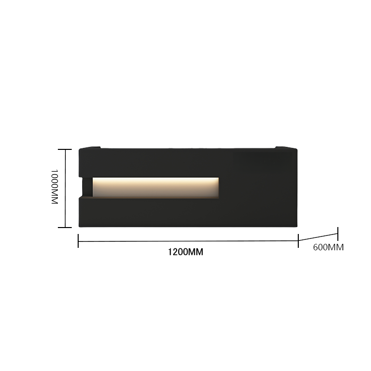 受付カウンター レジカウンター 受付台 エントランス受付 大型 サロン 大容量 グレー カスタマイズ可能 JDQT-BODS-N014