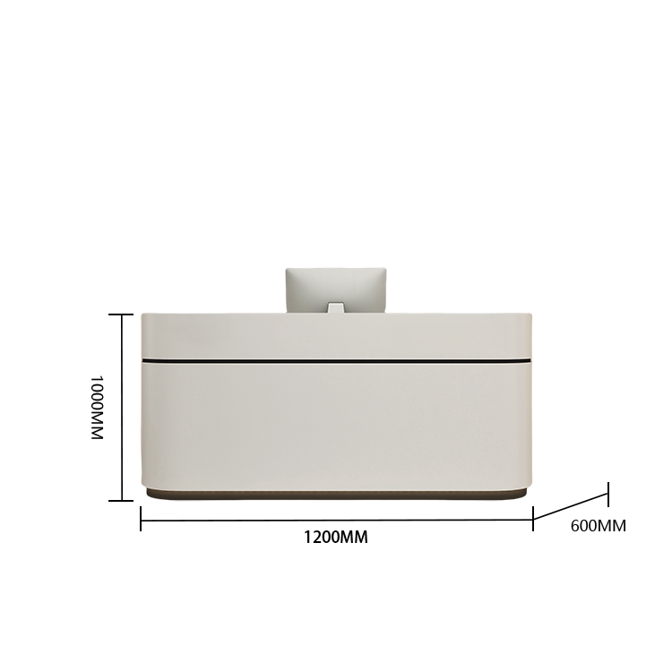 受付台 レジカウンター 大型 サロン 引き出し 焼付塗装 大容量収納 おしゃれ ベージュ カスタマイズ可能 JDQT-BODS-N021