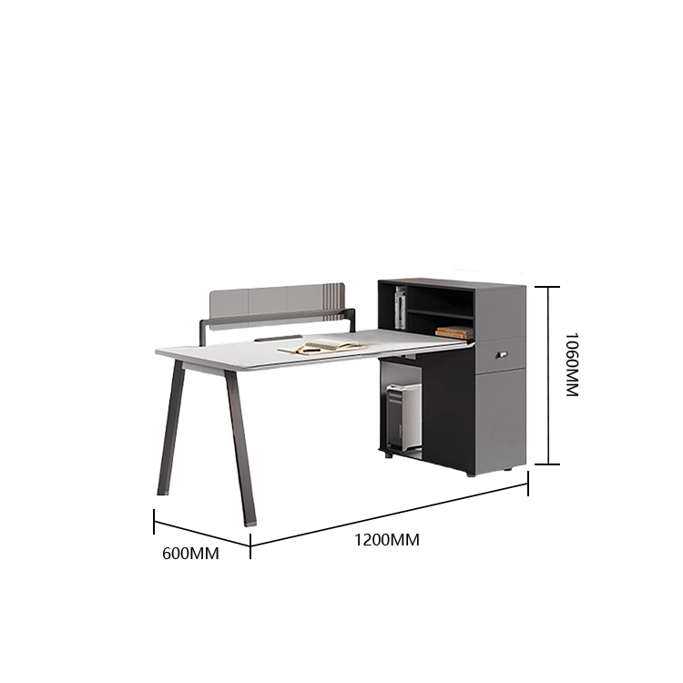 オフィスデスク ワークデスク 役員デスク 冷却ファン ダイヤル錠 収納ラック 大容量収納 シンプル モダン ホワイト YGZ-N061