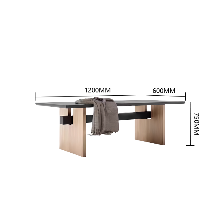 ダイニングテーブル 木製テーブル 長方形 食卓 リビングテーブル テーブル パイン材 耐荷重性 厚手 シンプル ブラック CZ-N036