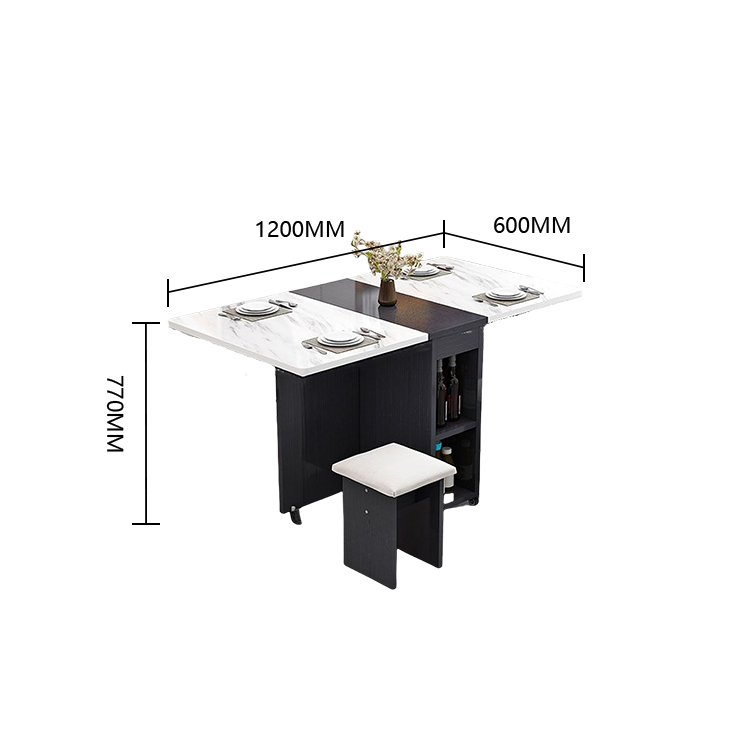 ダイニングテーブル 長方形 食卓 折りたたみ 北欧風 マーブル柄 キャスター付き シンプル おしゃれ カスタマイズ可能 CZ-N013