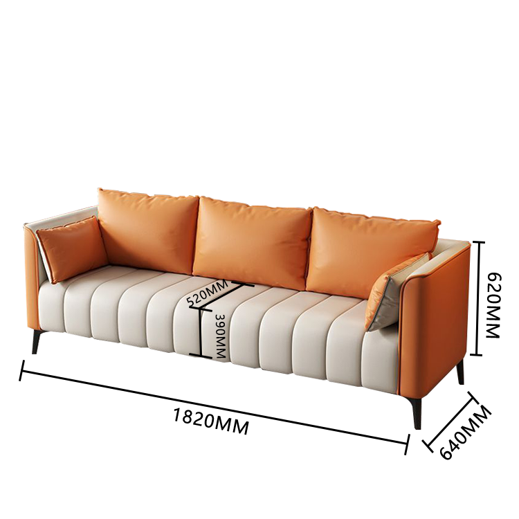 レザーソファー 応接ソファ 応接セット 受付ソファー 3人掛け 無垢材フレーム 柔軟性 シンプル ダークグレー JDSF-N001