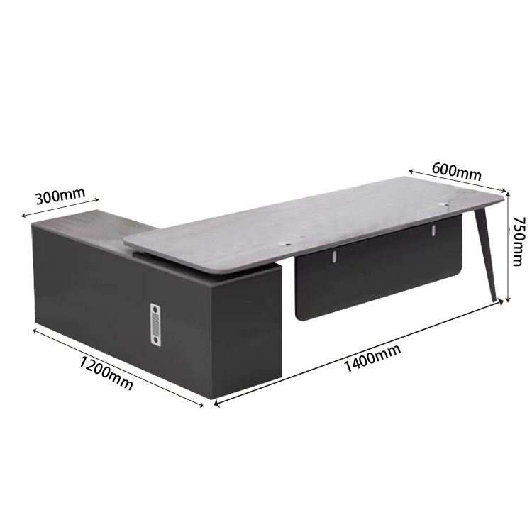 オフィスデスク エグゼクティブデスク 社長机 R加工 サイドキャビネット 幕板 配線穴 大容量 シンプル カスタマイズ可能 LBZ-N013