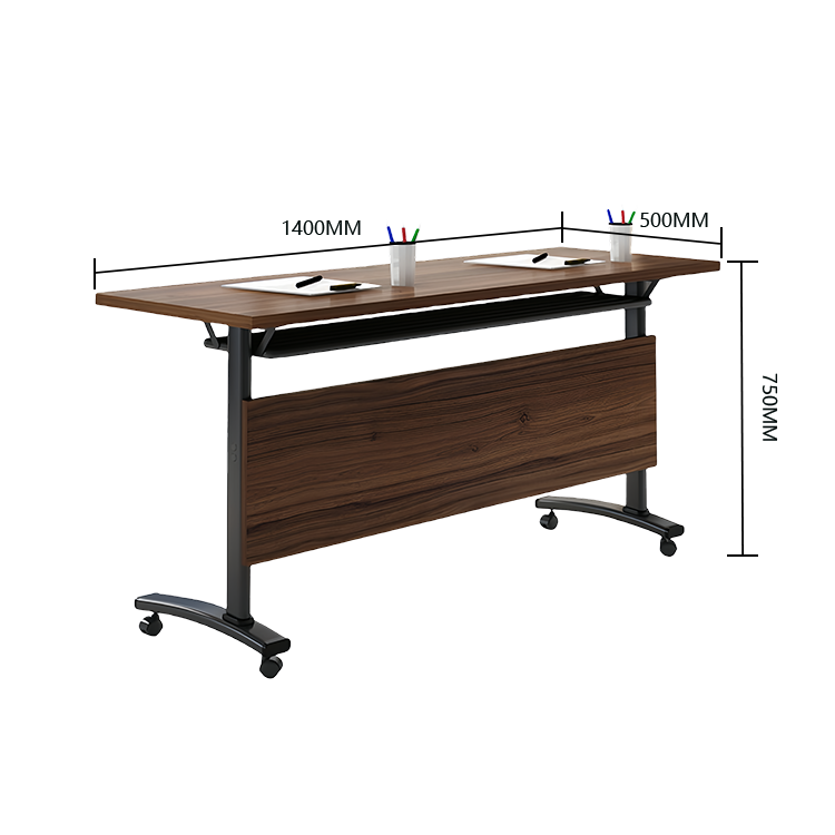 会議テーブル 研修テーブル ミーティングテーブル 収納棚 キャスター 折りたたみ シンプル ウォールナット カスタマイズ可能 HYZ-N055