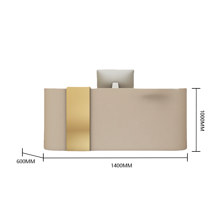 受付カウンター レジカウンター エントランス受付 サロン 扉付き収納 大容量 ベージュ カスタマイズ可能 JDQT-BODS-N016