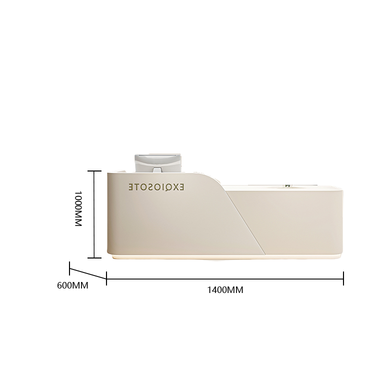 受付カウンター レジカウンター フロント 受付台 店舗用 美容院 大容量収納 ナチュラル カスタマイズ可能 JDQT-BODS-N001