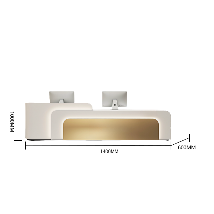 受付カウンター レジカウンター 店舗用 焼付塗装 LEDライト付き 大容量収納 ブラック カスタマイズ可能 JDQT-BODS-N024