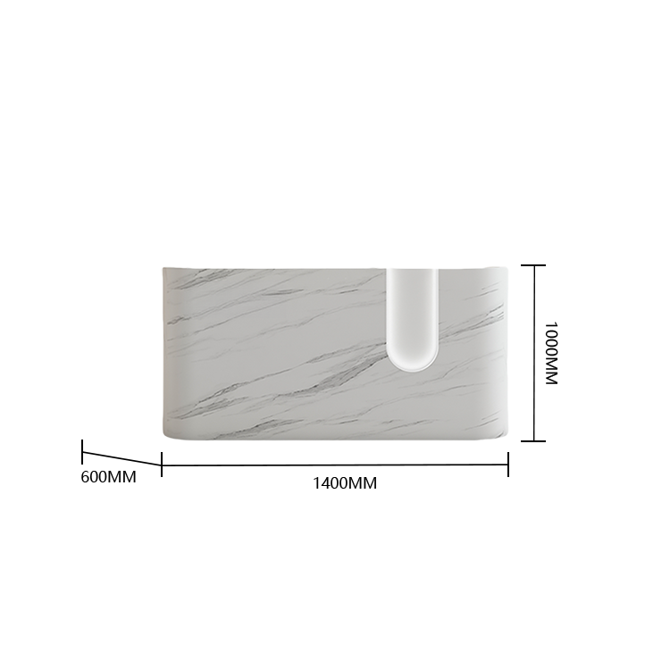 受付カウンター レジカウンター 店舗用 サロン LEDライト 大容量収納 ベージュ カスタマイズ可能 JDQT-BODS-N019