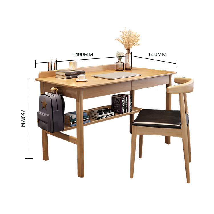 勉強机 デスク 学習デスク 作業デスク 子供用 勉強用 作業用 引き出し フック付き 耐久性 シンプル ウォールナット XXZ-N009