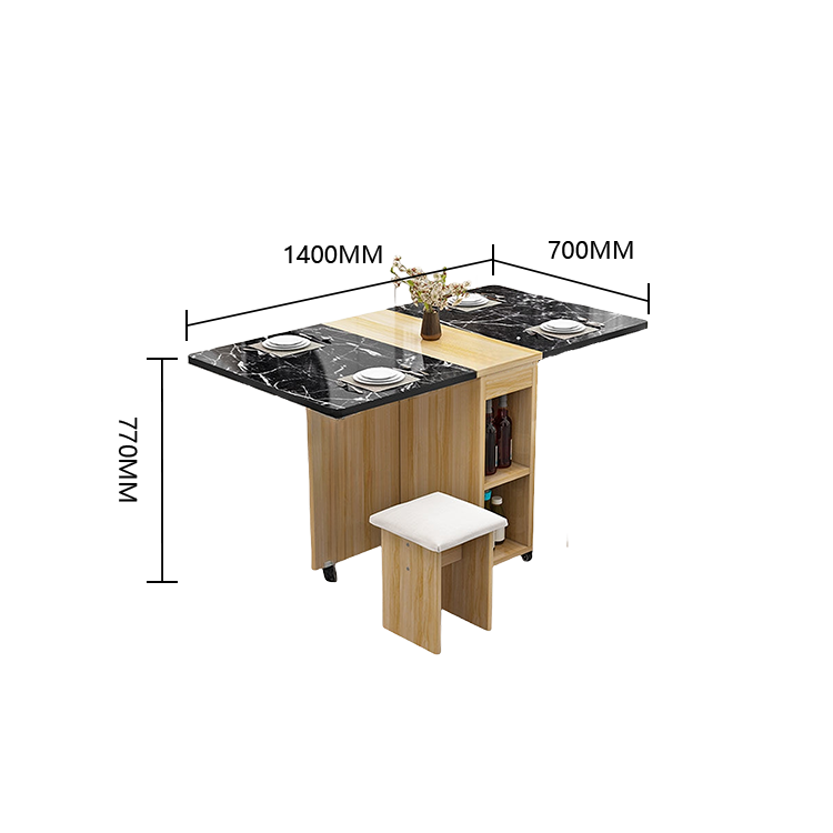 ダイニングテーブル 長方形 食卓 折りたたみ 北欧風 マーブル柄 キャスター付き シンプル おしゃれ カスタマイズ可能 CZ-N013