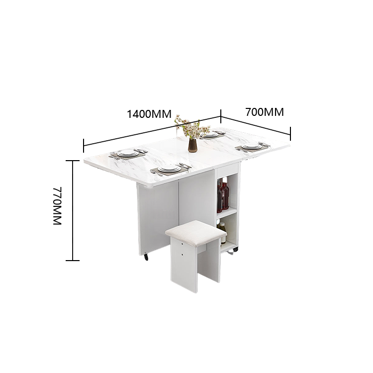 ダイニングテーブル 長方形 食卓 折りたたみ 北欧風 マーブル柄 キャスター付き シンプル おしゃれ カスタマイズ可能 CZ-N013