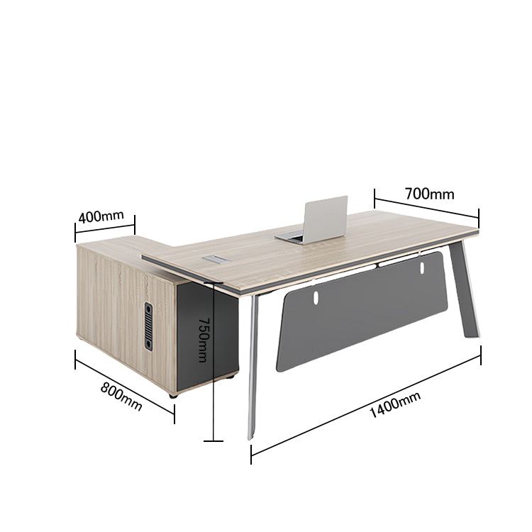 エグゼクティブデスク オフィスデスク 事務用 引き出し 配線ボックス 鍵付き シンプル ウォールナット カスタマイズ可能 LBZ-N032