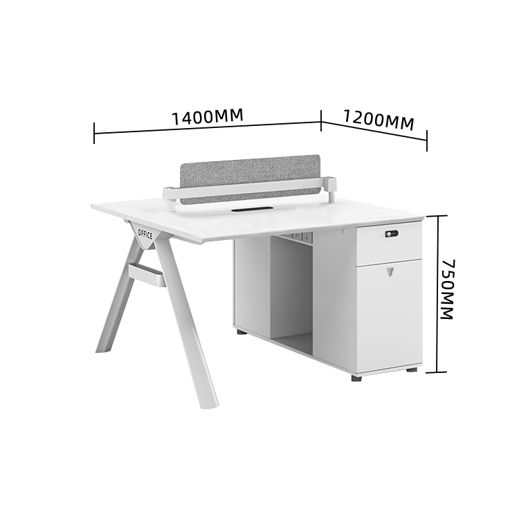 オフィスデスク 片袖デスク 役員デスク ダイヤル錠 大容量収納 サイドキャビネット 機能的 ホワイト カスタマイズ可能 YGZ-N017