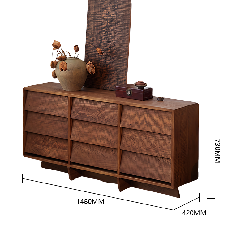 収納棚 収納 木製のキャビネット 収納キャビネット 玄関用 リビング用 大容量 引き出し収納 木目調 実用 ブラウン JYCWG-N015