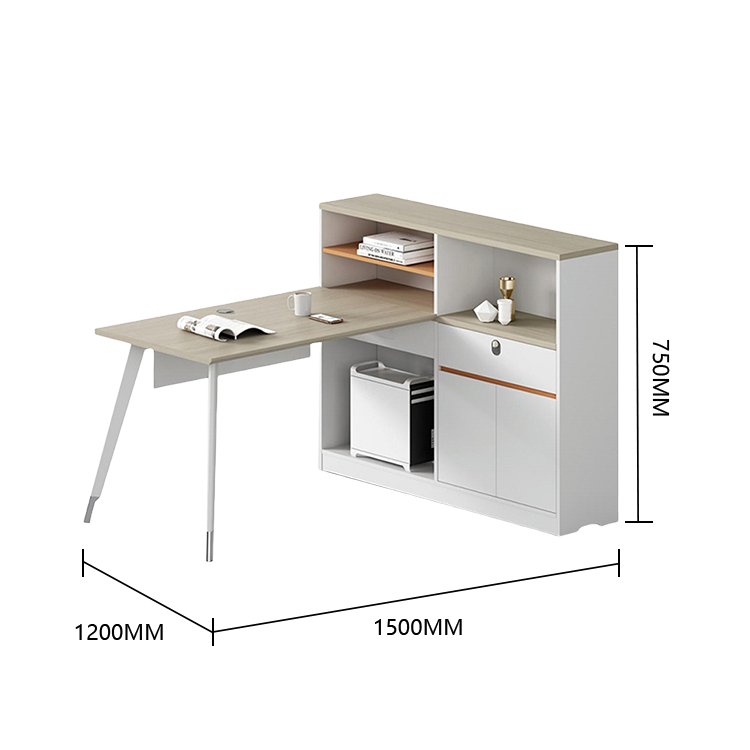 オフィスデスク ワークデスク 作業机 片袖デスク ダイヤル錠 サイド収納棚 冷却ファン 大容量 おしゃれ カスタマイズ可能 YGZ-N041