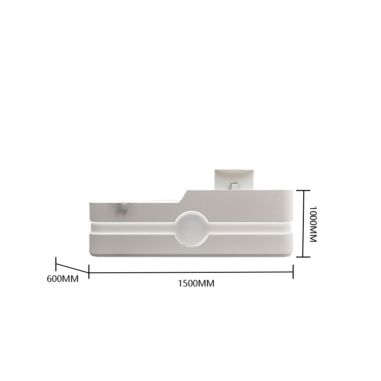 受付カウンター レジカウンター エントランス受付 店舗用 サロン 大容量収納 ベージュ カスタマイズ可能 JDQT-BODS-N004