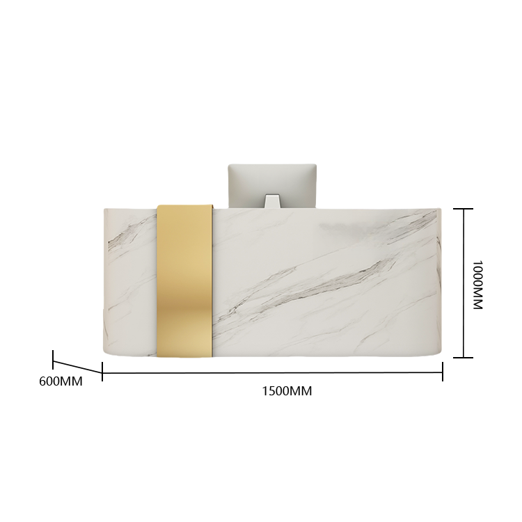 受付カウンター レジカウンター エントランス受付 サロン 扉付き収納 大容量 ベージュ カスタマイズ可能 JDQT-BODS-N016