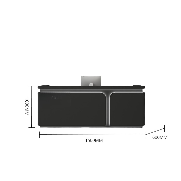 受付カウンター レジカウンター 受付台 大型 サロン 焼付塗装 大容量 ベージュ カスタマイズ可能 JDQT-BODS-N022