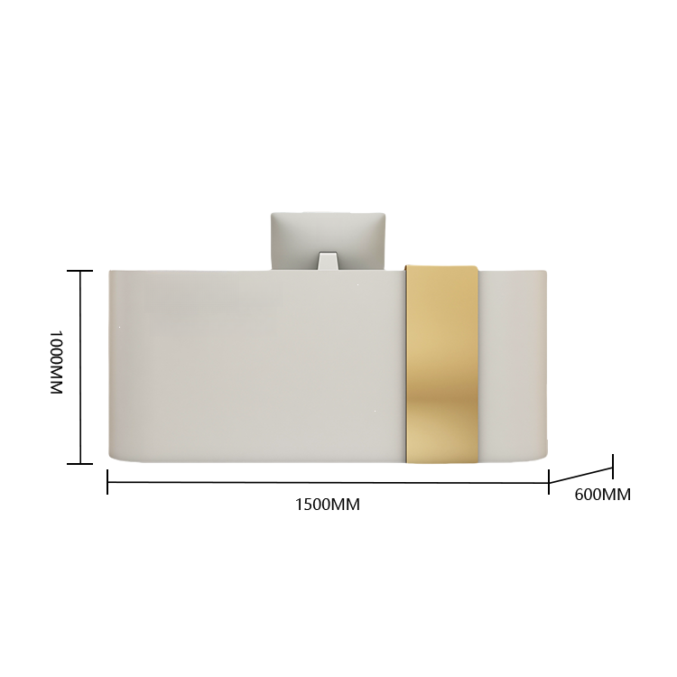 受付カウンター レジカウンター エントランス受付 サロン 扉付き収納 大容量 ベージュ カスタマイズ可能 JDQT-BODS-N016