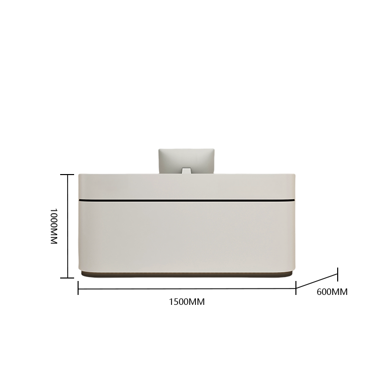 受付台 レジカウンター 大型 サロン 引き出し 焼付塗装 大容量収納 おしゃれ ベージュ カスタマイズ可能 JDQT-BODS-N021