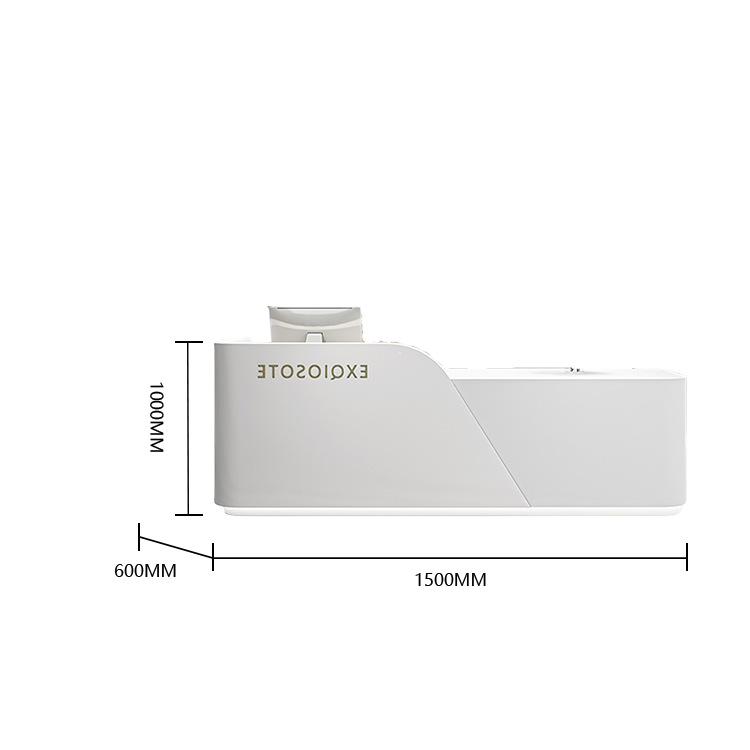 受付カウンター レジカウンター フロント 受付台 店舗用 美容院 大容量収納 ナチュラル カスタマイズ可能 JDQT-BODS-N001