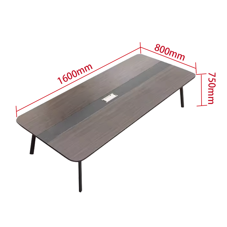 会議テーブル ミーティングテーブル テーブル 配線ボックス 炭素鋼フレーム シンプル ウォールナット カスタマイズ可能 HYZ-N015