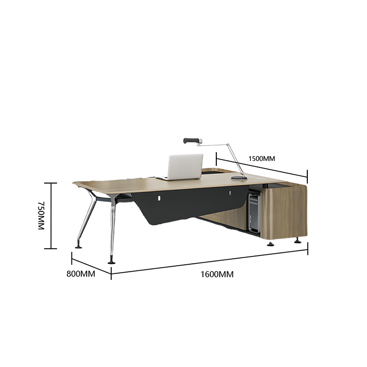 エグゼクティブデスク ワークデスク オフィスデスク パソコンデスク L型デスク 事務用 作業用 仕事用 PC用収納スペース サイドキャビネット付き 幕板付き 丈夫な脚部 厚手 広い 高荷重性 快適 シンプル 洗練 ナチュラル カスタマイズ可能 LBZ-RY-N001