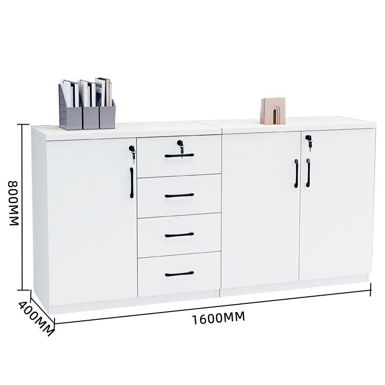 リビングキャビネット オフィスキャビネット 小物収納 扉付き収納 引き出し 大容量収納 ホワイト カスタマイズ可能 BGCWG-N016