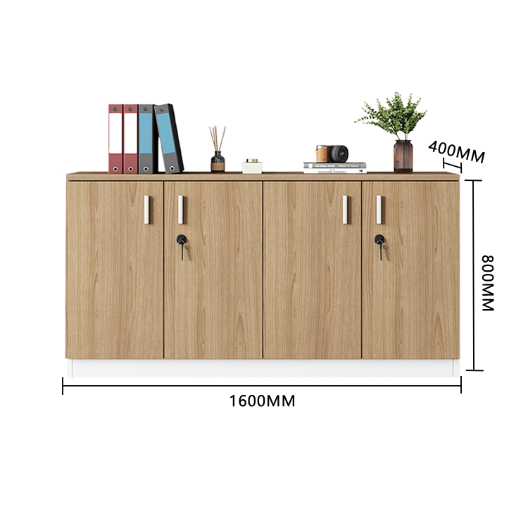 収納キャビネット オフィスキャビネット 鍵付き 引き出し 大容量収納 シンプル ウォールナット カスタマイズ可能 BGCWG-N043