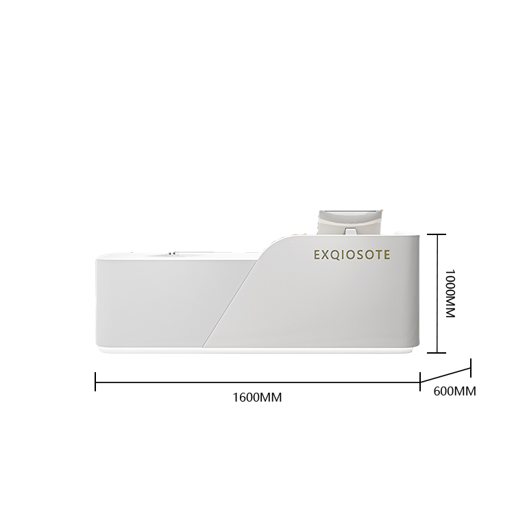 受付カウンター レジカウンター フロント 受付台 店舗用 美容院 大容量収納 ナチュラル カスタマイズ可能 JDQT-BODS-N001