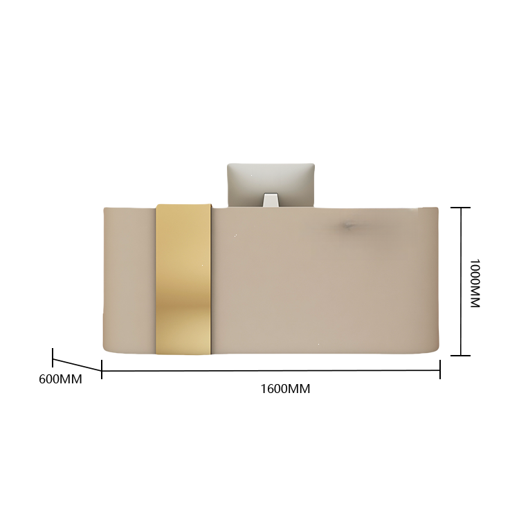 受付カウンター レジカウンター エントランス受付 サロン 扉付き収納 大容量 ベージュ カスタマイズ可能 JDQT-BODS-N016