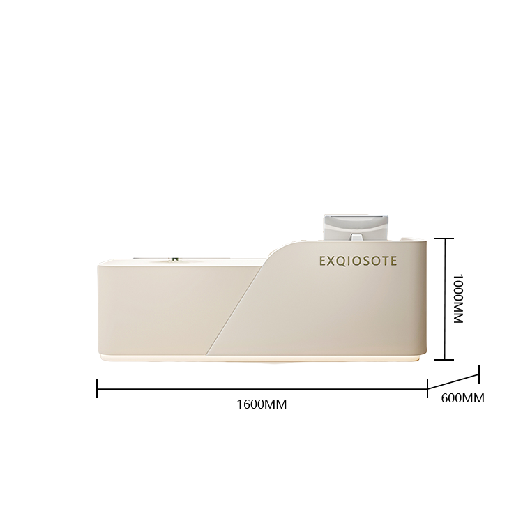 受付カウンター レジカウンター フロント 受付台 店舗用 美容院 大容量収納 ナチュラル カスタマイズ可能 JDQT-BODS-N001