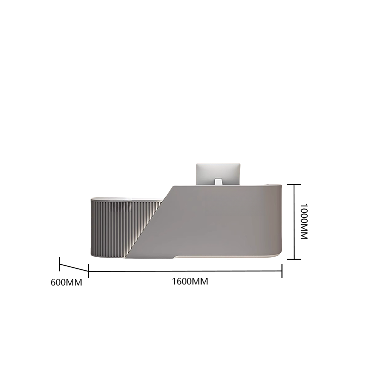 受付カウンター レジカウンター フロント 受付台 店舗用 サロン 引き出し 洗練 ベージュ カスタマイズ可能 JDQT-BODS-N002