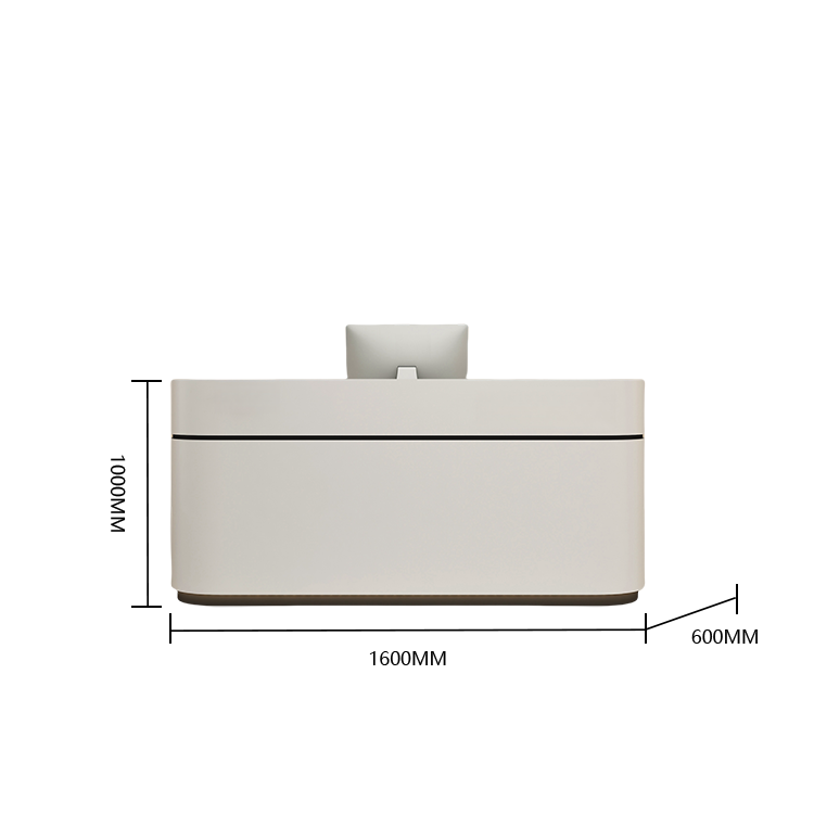 受付台 レジカウンター 大型 サロン 引き出し 焼付塗装 大容量収納 おしゃれ ベージュ カスタマイズ可能 JDQT-BODS-N021