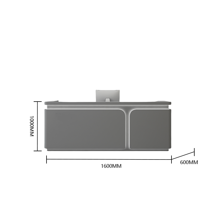 受付カウンター レジカウンター 受付台 大型 サロン 焼付塗装 大容量 ベージュ カスタマイズ可能 JDQT-BODS-N022