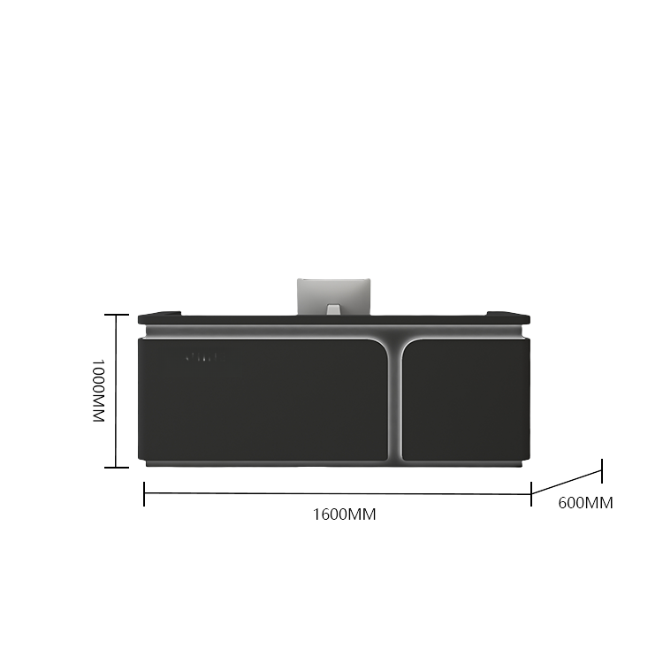 受付カウンター レジカウンター 受付台 大型 サロン 焼付塗装 大容量 ベージュ カスタマイズ可能 JDQT-BODS-N022