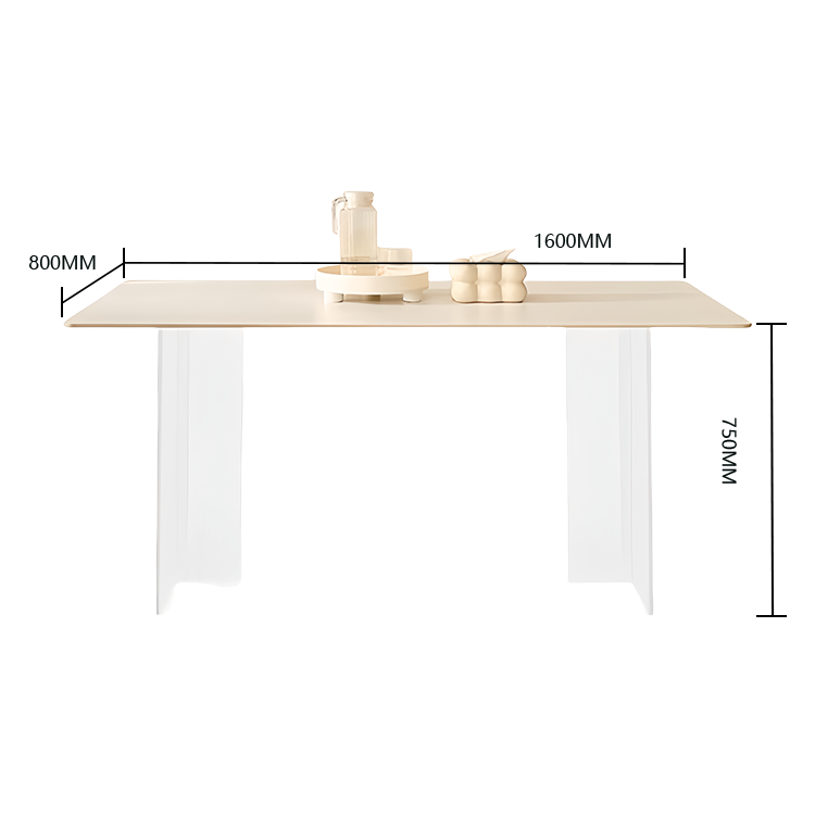 ダイニングテーブル 食卓 テーブル 座卓 セラミックテーブル 在宅用 食事用 リビングルーム アクリルパネル脚 R仕上げ CZ-N003