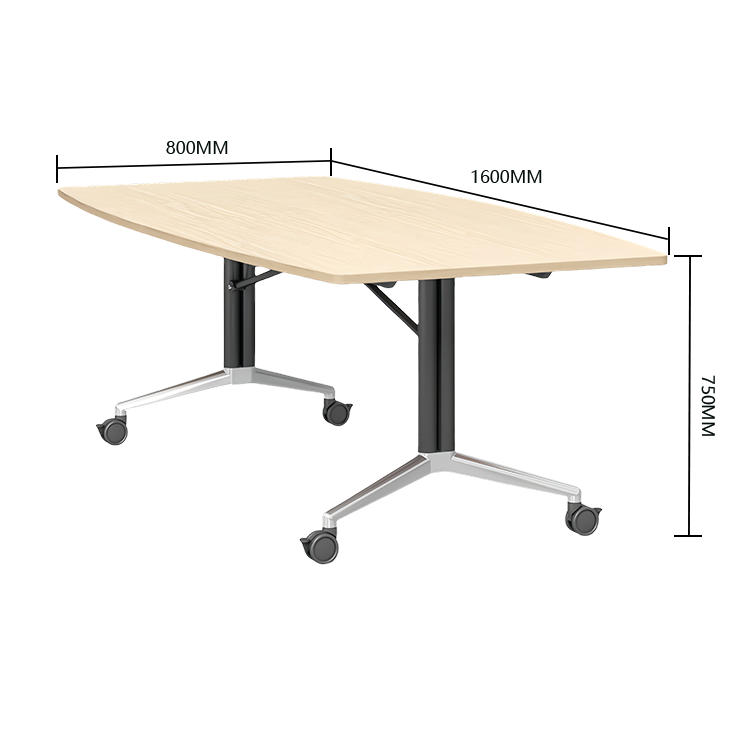 会議テーブル ミーティングテーブル 折りたたみテーブル キャスター付き 省スペース シンプル ナチュラル カスタマイズ可能 HYZ-N040